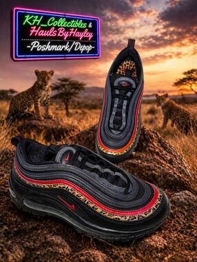 Nike Air Max 97 Leopard Pack Black & Red - Size 8